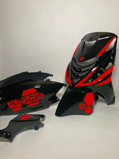 Piaggio Zip Stickerset - Hexa - Rood