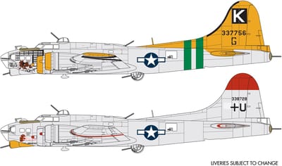 Airfix Modelbouwpakket Vliegtuigen - 08017B Boeing B17G Flying Fortress Plane Plastic - 1:72 - Modelbouw
