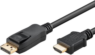 DisplayPort naar HDMI kabel - DP 1.2 / HDMI 1.4 (4K 30Hz) / zwart - 1 meter