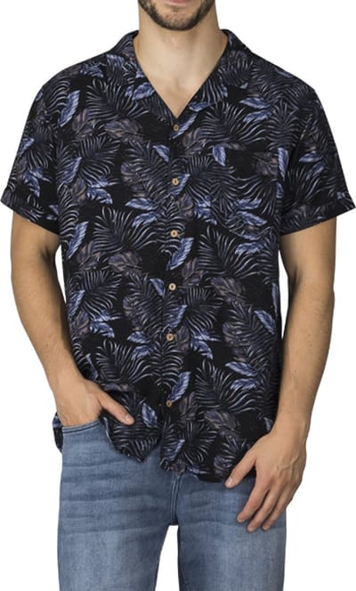 riverso Heren Overhemd RIVMick regular fit Veelkleurig S Ronde Hals Volwassenen Korte Mouwen / Hawaii Overhemd