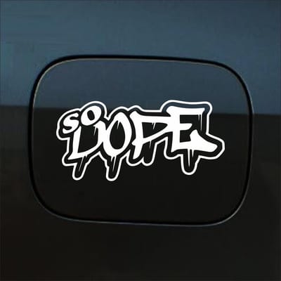 Bumpersticker - So Dope - 8,2 X 15 - Wit
