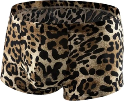 LekkerStout Heren Luipaardprint Boxershorts - Bruin/Zwart - Sexy Herenondergoed | M | ( LS163 )