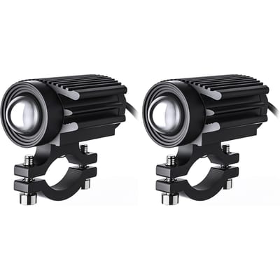 Motorfiets LED-mistlampen 60W witte en oranje LED-pods projectorverlichting Spotlight S1 zwart