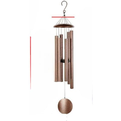 Retro High-end Buiten Tuin Pastorale Koele Balkon Metaal Aluminium Buis Muziek Windgong Hangende Decoratie GT36Ancient silver gray