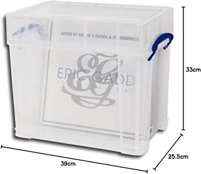 Transparante Platenbox voor 50 LP's - Stabiele Vinyl Opslag