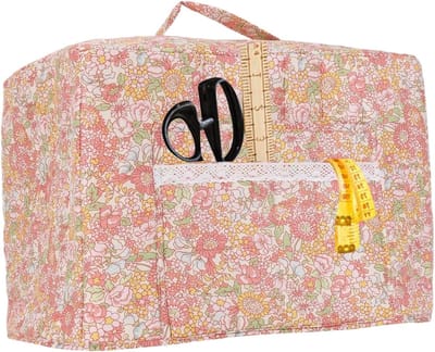 Naaimachinehoes - Overlock tas - Thuis naaien - Boho bloemenprint - 43x35x6 cm - Multicolor