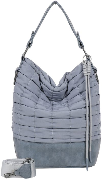 Fritzi aus Preußen schoudertas Brigitte X Fritzi Olga Limited Bubble Hobo Bag Blue Grey blauwgrijs