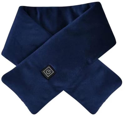 Verwarmde Sjaal met USB - 3 Temperatuurinstellingen - Winddicht en Oplaadbaar - Blauw - 80 x 10 cm