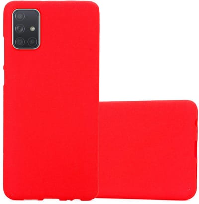 Cadorabo Hoesje geschikt voor Samsung Galaxy A71 4G in FROST ROOD - Beschermhoes gemaakt van flexibel TPU silicone Case Cover