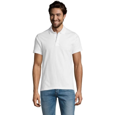 SOLS Heren Prescott Jersey Poloshirt (Wit)