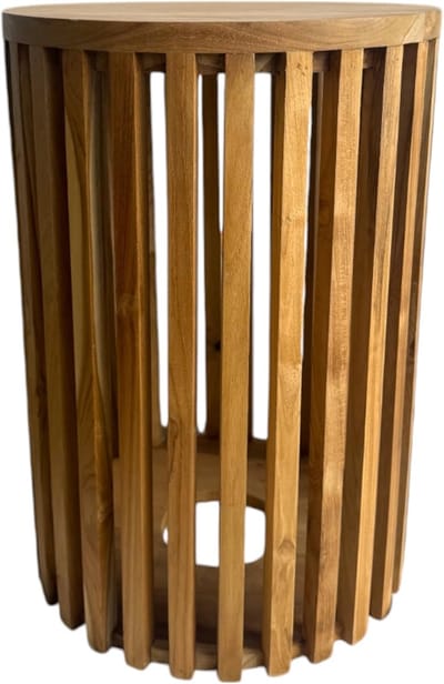Houten Bijzettafel - Massief Hout - Stijlvolle Decoratie - Handgemaakt Uniek Design - 30x50 cm - Natuurlijk