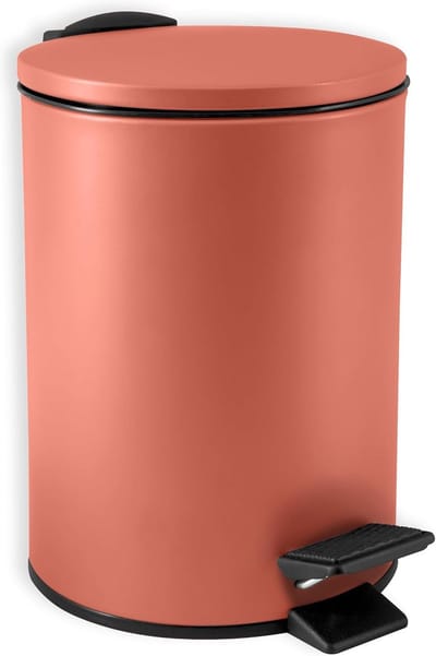 Compacte Terracotta Vuilnisemmer voor Badkamer – 3 Liter
