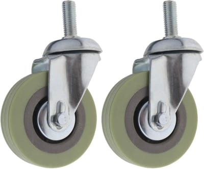 Omni-Directionele Zwenkwielen voor Meubels - 2 Stuks Universele Wielen met M12 30mm Bout voor Stoelen en Trolleys, Tot 50kg per Wiel