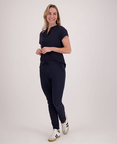 Je m'appelle Travelstof At Work Broek Regular fit Met stretch - Blauw - Maat XS