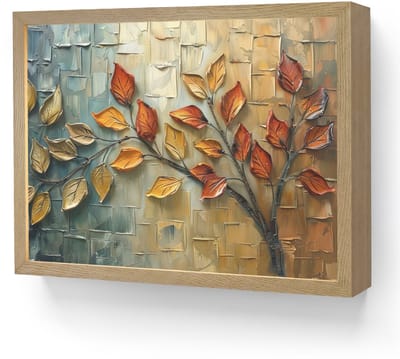 Wandlamp 40x30 cm - Oplaadbaar - Boom - Abstract - Natuur - Kunst - Wandlampen binnen woonkamer - Slaapkamer lamp - Decoratieve nachtlamp - Vloerlamp draadloos
