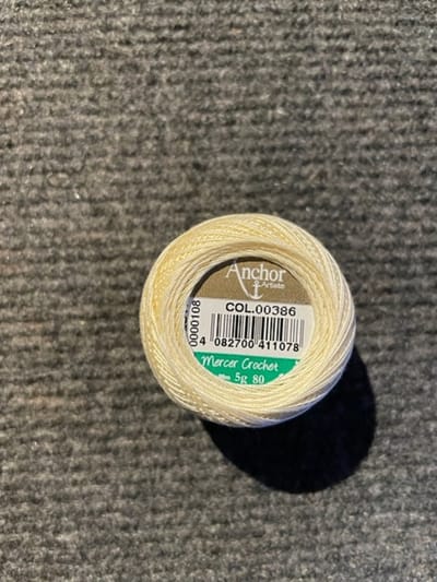 Haakgaren extra fijn Anchor special dentelles no.80   Kleur  00386