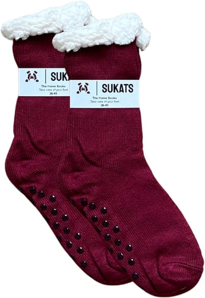 Sukats® Huissokken - Homesocks - Maat 36-41 - Dames Huissokken - Antislip Sokken - Fluffy Sokken - Slofsokken - Variant 152 - Meerdere Maten en Varianten - Verwarmde Sokken