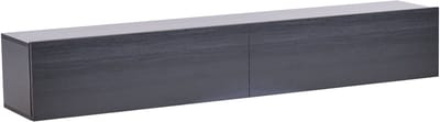 GLADSTONE - Wandgemonteerd TV-meubel - Zwart - 180 cm - Vezelplaat