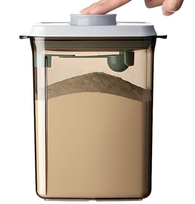 GELLDG Melkpoeder Doser - Plastisch - 200*195mm - Met Drukmechanisme en Groefbevestiging - Geschikt voor Baby Melkpoeder, Peulvruchten en Meel - 2300ML