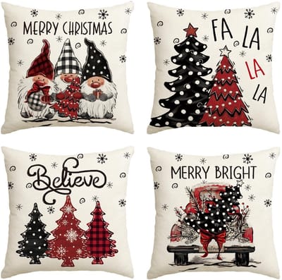 Dailygoody - Decoratieve Kussenslopen - Set van 4 - Ultrazacht gevoel - 45 x 45 cm - Woonkamer en Auto - Modern Design