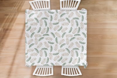 Kerst Tafelkleed - Kerstmis Decoratie - Tafellaken - Kerst - Patronen - Takken - 180x180 cm - Kerstmis Versiering - Tafeldecoratie Kerstmis - Kerstdecoratie tafel - Tafelversiering