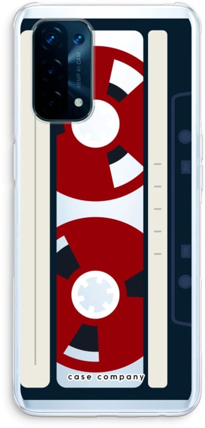 Case Company® - Hoesje geschikt voor Oppo A74 5G hoesje - Here's your tape - Soft Cover Telefoonhoesje - Bescherming aan alle Kanten en Schermrand