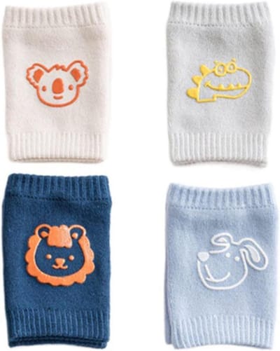 Baby Kniebeschermers - Kruipbeschermers Baby - Baby Beschermen - Comfortabel Ademend - 4 Paren - Multicolor