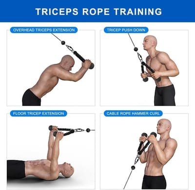 Fitness Handvatten met Extender en Weerstandsband voor Triceps Oefeningen en Krachttraining met Antislip Handgrepen