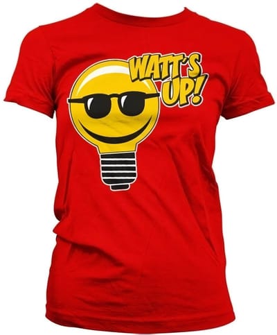 Hybris Watt's Up! Girly T-shirt voor dames, rood