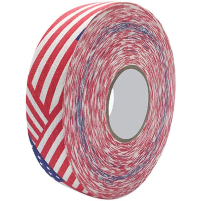 2,5cmx25m Hockey Beschermende Tape Sport Badminton Paal Pads Hockey Stick Tapes Stars & Stripes white