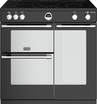 Stoves Sterling S900 Ei Range-fornuis Inductiekookplaat zones Zwart, Roestvrijstaal A