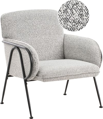 TRYSNES - Fauteuil - Zwart/Wit - Polyester