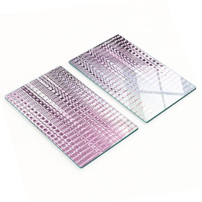 Keukenplanken van gehard glas met fractale afbeeldingen, 2x30x52 cm