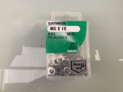 Deltafix - Sluitringen m5 rvs 60st
