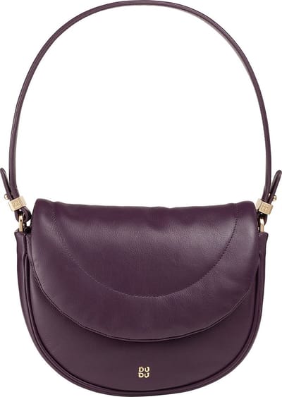 DuDu Schoudertas Leder 22 cm - Dames - deep purple