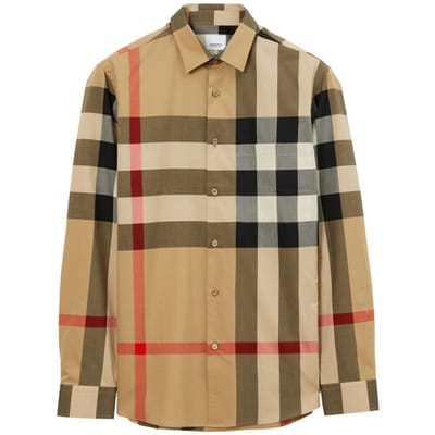 Overhemd Lange Mouw Burberry SHIRT 8071445 1001 BEIGE