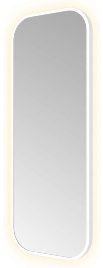 Hotbath &More SSQ380 Soft Square spiegel 30x80cm met verlichting, kleurwissel, dimbaar en afstandsbediening mat wit