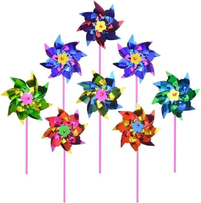 Allecto Plus - Regenboogwindmolen Doe-het-zelf Set voor Tuin Decoratie - 100 stuks, Windmolen voor Gazon Feest - Tuindecoratie met Kunststof