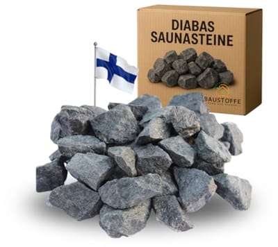 Saunastenen Diabas 50-80 mm - Optimaal voor sauna's - 20 kg
