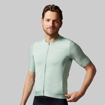 Acelera Intermediate Wielershirt - Fietsshirt Heren Korte Mouw - Wielrenshirt - Fietskleding - Mint - Maat S