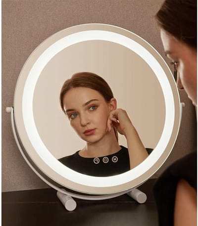 Make-upspiegel met Verlichting - Tafelspiegel Hollywood - Perfecte Make-up - 3 Kleurenlichten - 30CM 40CM 50CM - Wit