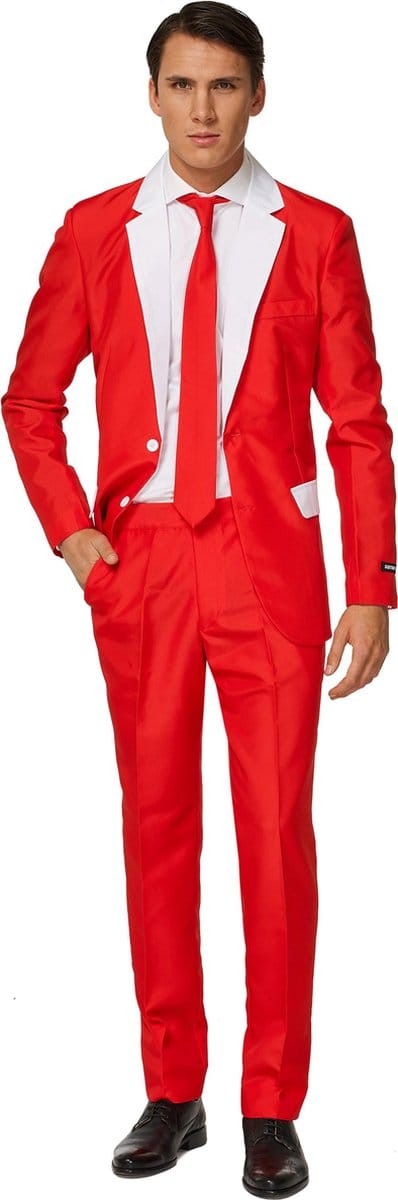Suitmeister Santa Outfit - Mannen Kostuum - Kerst  - Rood - Maat XXL