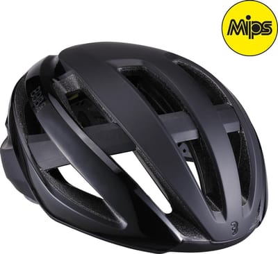 BBB Cycling Maestro MIPS Fietshelm - Extra Veiligheid - Sporthelm Volwassenen - Racefiets - Mat Zwart - Maat S - BHE-10