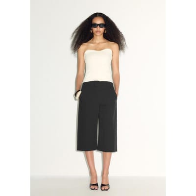 Stradivarius Nette bermuda met gekruiste taille  Zwart 34