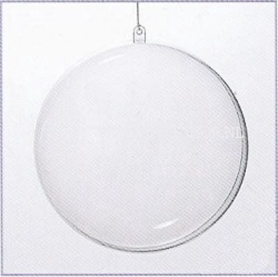 Transparante bal 6 cm, 2 delig, 5 stuks
