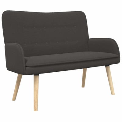 vidaXL - 2-Zits - Sofa - Donkergrijs - 115 - x - 61 - x - 87 - cm - Bouclé