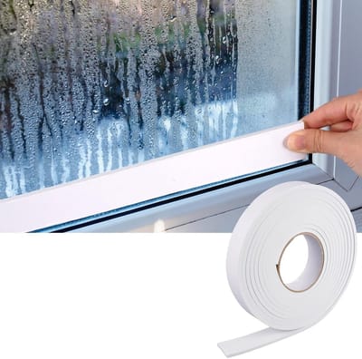 Anti-condensatietape voor ramen en spiegels, zelfklevend, 4 m x 3 cm, ideaal voor badkamer en keuken, voorkomt schimmel en vochtproblemen