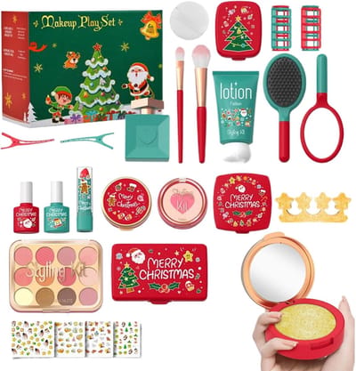 Nep Make-up Set - Kinderen Cosmetica - Doen Alsof Spel - Huidvriendelijk Materiaal - 20.5 x 16 x 8.5 cm