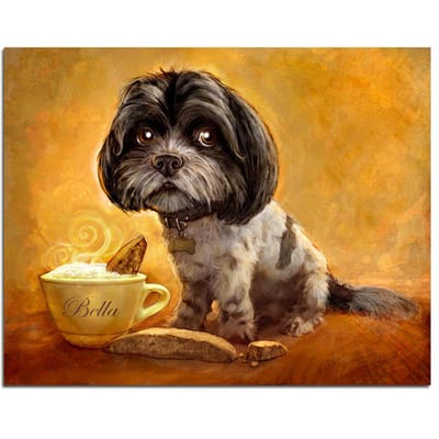 Diamant schilderij hond diamant borduurwerk kruissteek volledige ronde diamant mozaïek foto wanddecoratie 20X30CM black