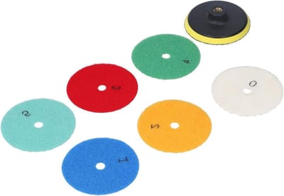Polijstpads Set - Schuurschijven - Steen Polijsten - Hoog Rendement Diamant - 4 Inch - Multicolor